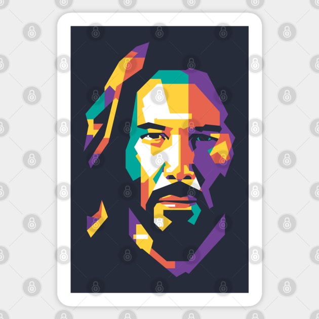 Keanu Reeves on WPAP Sticker by pentaShop